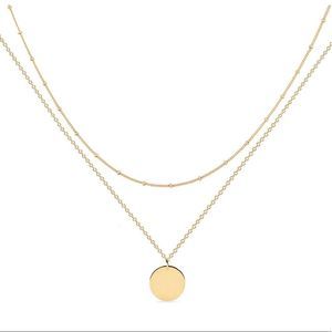 18k Gold Plated Dainty Gold Choker Arrow Bar Layering Long Necklace for Women
